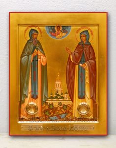 Икона «Евфросиния Полоцкая и Агапит Печерский» Голицыно